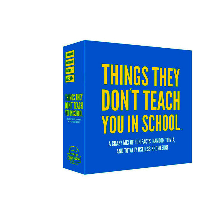 Hygge Games 21019 Things They Don't Teach You in School Party Trivia Game, Blue Hygge Games 21019 Things They Don't Teach You in School Party Trivia Game, Blue